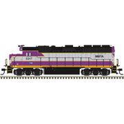 Atlas 40006448 Master Series Silver Sound Ready N Scale GP40 Locomotive - MBTA Road # 3247 (Purple/Silver/Yellow)