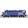 Atlas 40006449 Master Series Silver Sound Ready N Scale GP40 Locomotive - Metra Road # 10 (Blue/White/Red)