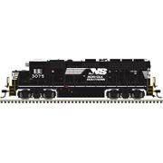 Atlas 40006452 Master Series Silver Sound Ready N Scale GP40 Locomotive - Norfolk Southern Road # 3084 (Black/White)
