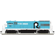 Atlas 40006492 Master Series Silver N Scale U33 Diesel Locomotive (Silver Sound Ready�) - Rock Island # 298 (Blue/White)