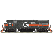 Atlas 40006493 Master Series Silver N Scale U33 Diesel Locomotive (Silver Sound Ready�) - Guilford (B&M) # 190 (Gray/Orange)