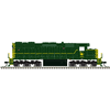 Atlas 40006535 Master Series Gold N Scale SD-35 Diesel Locomotive (ESU LokSound Equipped) - Jersey Central # 2510 (Yellow/Green)