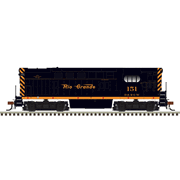 Atlas 40006643 Master Series Silver N Scale H15-44 Diesel Locomotive (Silver Sound Ready�) - Rio Grande # 151 (Black/Aspen Gold)
