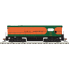 Atlas 40006672 Master Series Gold N Scale H 16-45 Diesel Locomotive (ESU LokSound Equipped) - New Haven (full balloon) # 595 (Green/Orange)