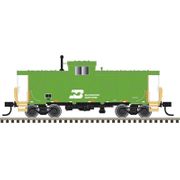 Atlas 50007302 Master Series N Scale Extended Vision Caboose - Burlington Northern Road # 12510 (Green/Yellow)