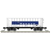 Atlas 50007484 Master Series N Scale Greenville 100 Ton Twin Hopper - Hanson (GIHX) Road # 1566 (White/Blue/Gray)