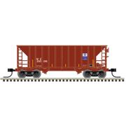 Atlas 50007494 Master Series N Scale Greenville 100 Ton Twin Hopper - Wheeling and Lake Erie (WE) Road # 230016 (Brown/White/Blue)