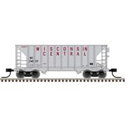 Atlas 50007500 Master Series N Scale Greenville 100 Ton Twin Hopper - Wisconsin Central Road # 34033 (Gray/Maroon)
