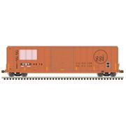 Atlas 50007638 Master Series N Scale FMC 5077 Single Door Box Car - Atlantic and Western Railway (faded/patched) # 14012 (Faded Orange)
