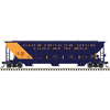 Atlas 50007802 Trainman N Scale Thrall 4750 Covered Hopper - Alaska RR w/conspic strips # 14101 (Blue/Yellow)