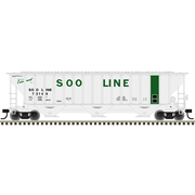 Atlas 50007821 Trainman N Scale Thrall 4750 Covered Hopper - SOO # 73187 (White/Green)