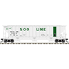 Atlas 50007821 Trainman N Scale Thrall 4750 Covered Hopper - SOO # 73187 (White/Green)