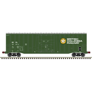 Atlas 50007926 Master Series N Scale NSC 50' 5277 Cubic Foot Plug Door Box Car - British Columbia Railway # 851020 (Green/White/Yellow)