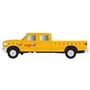 Atlas 60000189 N Scale Ford F-250/F-350 Set - Canadian Pacific Systems (Yellow/Red/White)