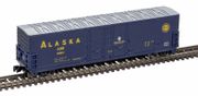 Atlas 75000016 Master Z Scale 53' Evans Double Door Plug Door Box Car - Alaska Road # 10806 (Blue/Yellow)