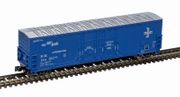 Atlas 75000017 Master Z Scale 53' Evans Double Door Plug Door Box Car - Boston & Maine Road # 134 (Blue/White)
