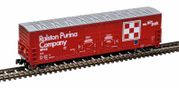 Atlas 75000021 Master Z Scale 53' Evans Double Door Plug Door Box Car - Ralson Purina Road # 114 (Red/White)
