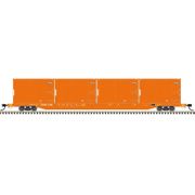 Atlas Trainman 20007737 HO Scale 85' Trash Flat Car with MSW Containers - East Carbon (DSEX) # 7209 (Orange) Container DSEU # 70652, 70804, 70877, 71133