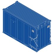 Atlas Trainman 20007749 HO Scale High-Cube MSW Container - RSGU Set 2 # 2061, 2072, 2105, 2267 (Light Blue)