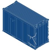 Atlas Trainman 20007759 HO Scale High-Cube MSW Container - Interstate Waste Service (IWS) Set 2 # 900282, 901357, 901416, 902109 (Dark Blue)