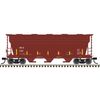 Atlas Trainman 20008106 HO Scale ACF 3560 Covered Hopper - IMCX (w/conspic stripes) # 5776 (Mineral Red/White/Yellow)