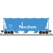 Atlas Trainman 20008117 HO Scale ACF 3560 Covered Hopper - Norchem # 64295 (Blue/White)