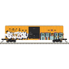 Atlas Trainman 20008244 HO Scale 50'6" Boxcar - Railbox (Graffiti) Road # 36184 (Yellow/Black)