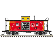 Atlas Trainman 20008285 HO Scale Cupola Caboose - Detroit, Toledo and Ironton (Christmas Caboose) Road # 153 (Red/Silver)