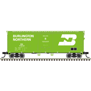 Atlas Trainman 20008354 HO Scale 40' Plug Door Box Car - Burlington Northern # 716121 (Green/White)