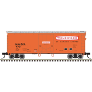 Atlas Trainman 20008362 HO Scale 40' Plug Door Box Car - Weldwood of Canada # 770 (Orange/Black)