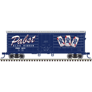Atlas Trainman 20008370 HO Scale 40' Plug Door Box Car - Pabst Blue Ribbon # 1872 (Blue/Red)