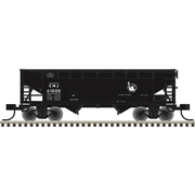 Atlas Trainman 20008495 HO Scale 2-Bay Offset Side Hopper - Central Railroad of New Jersey # 61000 (Black/White)