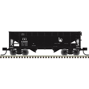 Atlas Trainman 20008498 HO Scale 2-Bay Offset Side Hopper 3-Pack - Central Railroad of New Jersey # 61101, 61119, 61121 (Black/White)