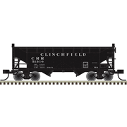 Atlas Trainman 20008501 HO Scale 2-Bay Offset Side Hopper - Clinchfield # 51421 (Black/White)