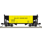 Atlas Trainman 20008515 HO Scale 2-Bay Offset Side Hopper 2-Pack - Clinchfield - Ballast Service Set # 55266 55299 (Black/Yellow)