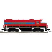 Atlas Trainman 40006270 N Scale GP15-1 Diesel Locomotive - Utah Central/Patriot Rail # 1401 (Red/Blue/Gold/Black)