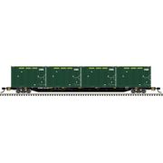 Atlas Trainman 50007055 N Scale 85' Trash Flat Car with MSW Containers - USA Waste (USWX) # 40173 (Black) with Containers DSWU/WMNY 00539, 01586, 00978, 01292