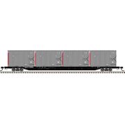 Atlas Trainman 50007060 N Scale 85' Trash Flat Car with MSW Containers - East Carbon (AWXX) # 20551 (Black) with Containers AWIU 1239, 1133, 1104, 1212