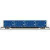 Atlas Trainman 50007064 N Scale 85' Trash Flat Car with MSW Containers - General American (GIMX) # 638058 (Black) with Containers IWS 900407, 901490, 900528, 900740
