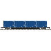 Atlas Trainman 50007066 N Scale 85' Trash Flat Car with MSW Containers - General American (GIMX) # 638110 (Black) with Containers IWS 901028, 901250, 902189, 902164