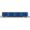 Atlas Trainman 50007069 N Scale 85' Trash Flat Car with MSW Containers - APEX # 100568 (Black) with Containers LWT 150594, 150922, 151392, 151001