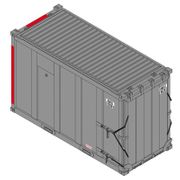 Atlas Trainman 50007075 N Scale 20' High-Cube MSW Containers - AWIU Set 2 # 1096, 1020, 1092, 1251 (Gray & Red)