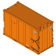 Atlas Trainman 50007077 N Scale 20' High-Cube MSW Containers - DSEU Set 2 # 70061, 70242, 70565, 70810 (Orange)