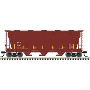 Atlas Trainman 50007600 N Scale ACF 3560 Covered Hopper - IMCX (w/conspic stripes) # 5776 (Mineral Red/White/Yellow