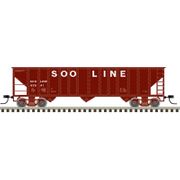 Atlas Trainman 50007678 N Scale 90 Ton Hopper - SOO Line Road # 60659 (Brown/White)