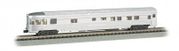Bachmann 14554 N Scale 85 Ft Observation w/lighted interior - Unlettered Aluminum ##