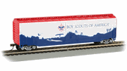 Bachmann 18013 HO Scale 50' Plug Door Box Car - Boy Scouts of America Adventure Landscape