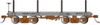 Bachmann Spectrum 26513 On30 Scale Flat Car - Gray, Data Only (Two Per Box)