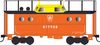 Bowser 43393 HO Scale N5C Caboose PRR Focal Orange w/Trainphone # 477958 Rpkd 11-65