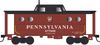 Bowser 43398 HO Scale N5C Caboose PRR Shadow Keystone Pittsburgh Reg # 477945 Rpkd 2-59